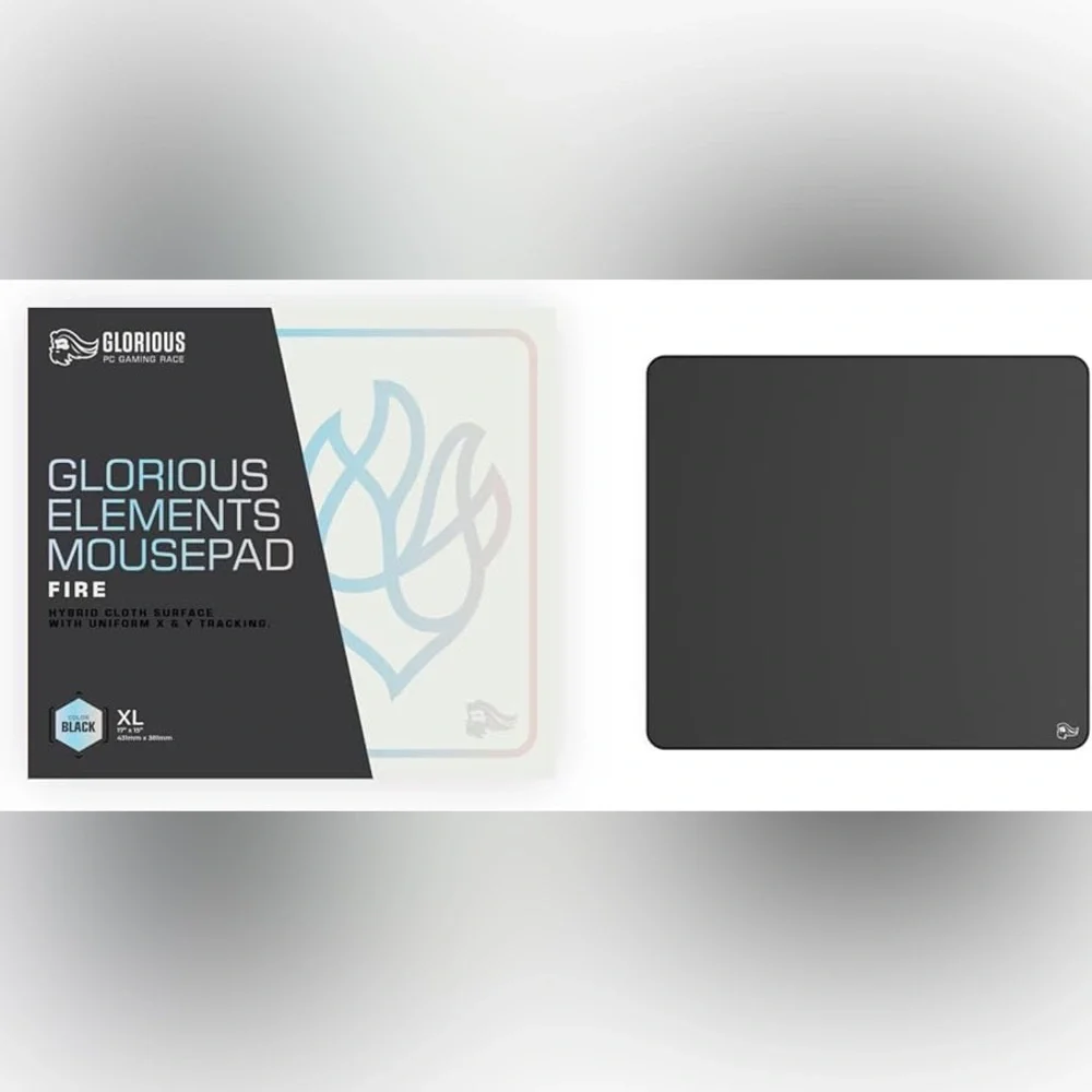 Glorious Elements Fire Mousepad XL 17” x 15” Extra Large Gaming Mouse Pad